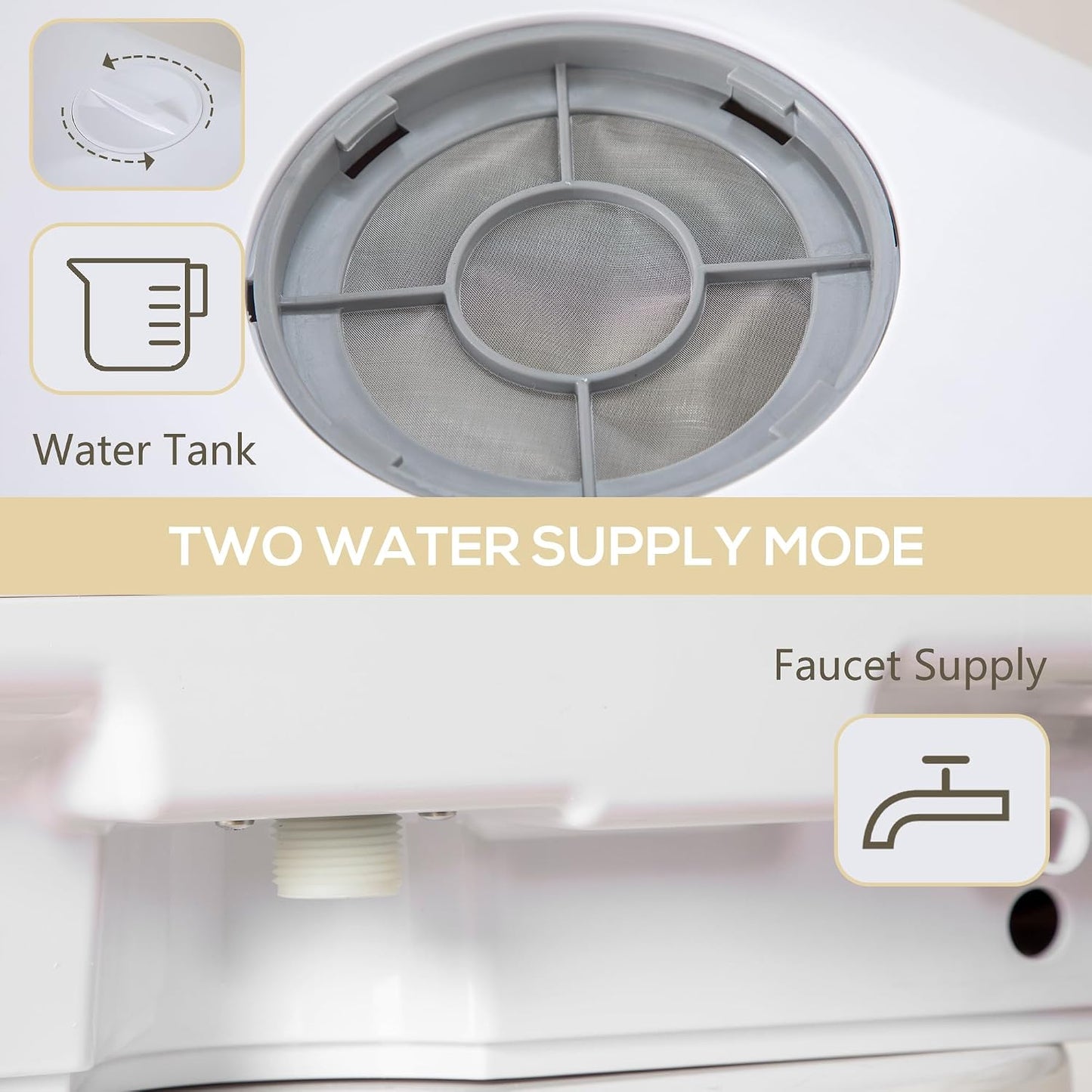 Table Top Dishwasher 6L Built-In Tank 4 Place Settings Touch Control White