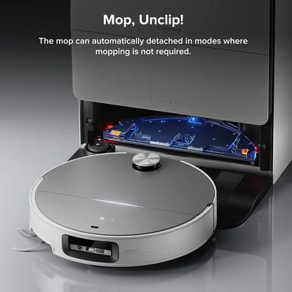 Robot Vacuum Cleaner 22,000 Pa 3.14-Inch Ultra Slim Zero-Tangling AI 3.0 Obstacle Avoidance White
