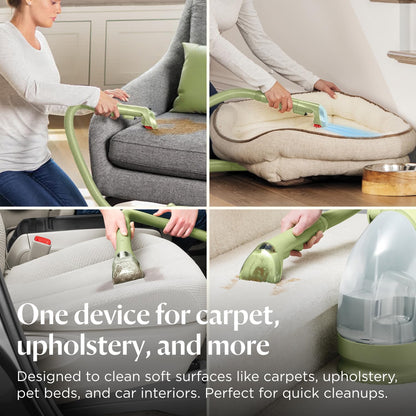 Portable Spot Cleaner 7800Pa Suction Dual Tank 1.4L Green
