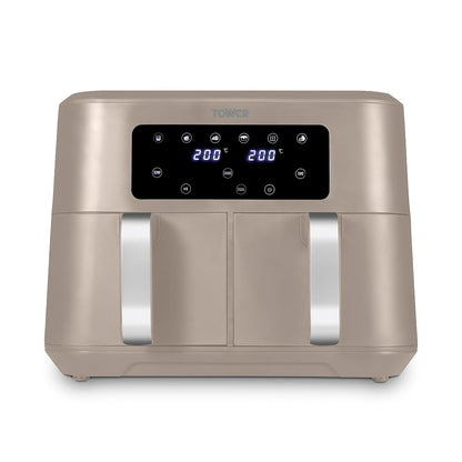 Vortx 8.5L Dual Basket Air Fryer With Dual Cook Function 2400W Midnight Blue Chrome