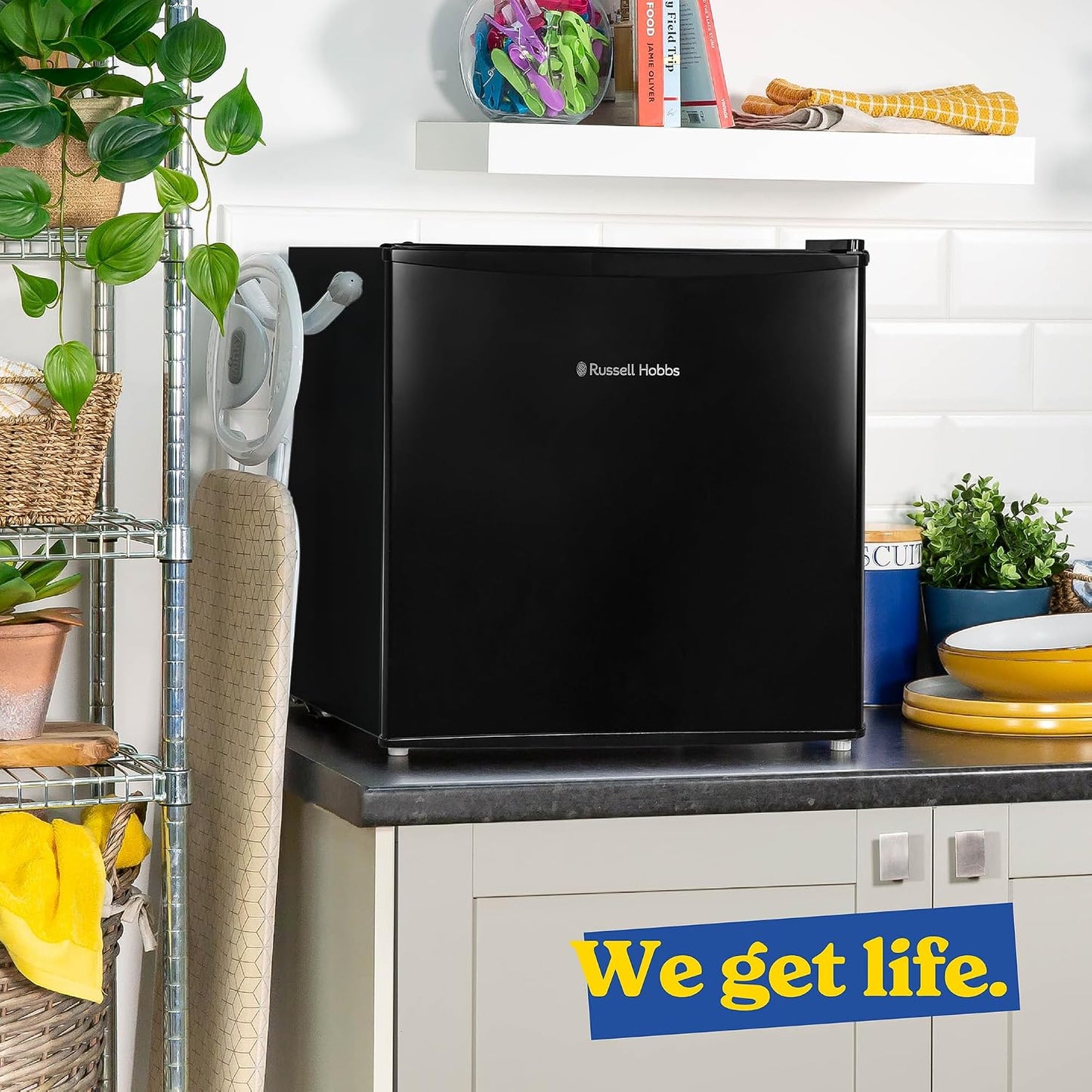 Freestanding Mini Freezer 31L Adjustable Temperature Black Reversible Door
