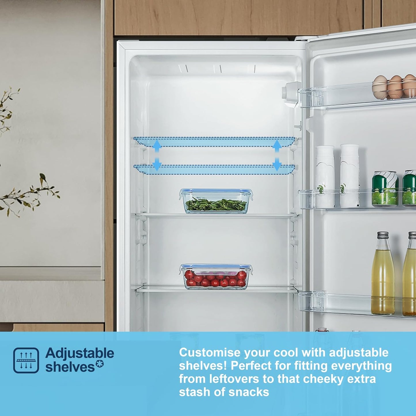 Freestanding Larder Fridge 242L 55cm White E Rated