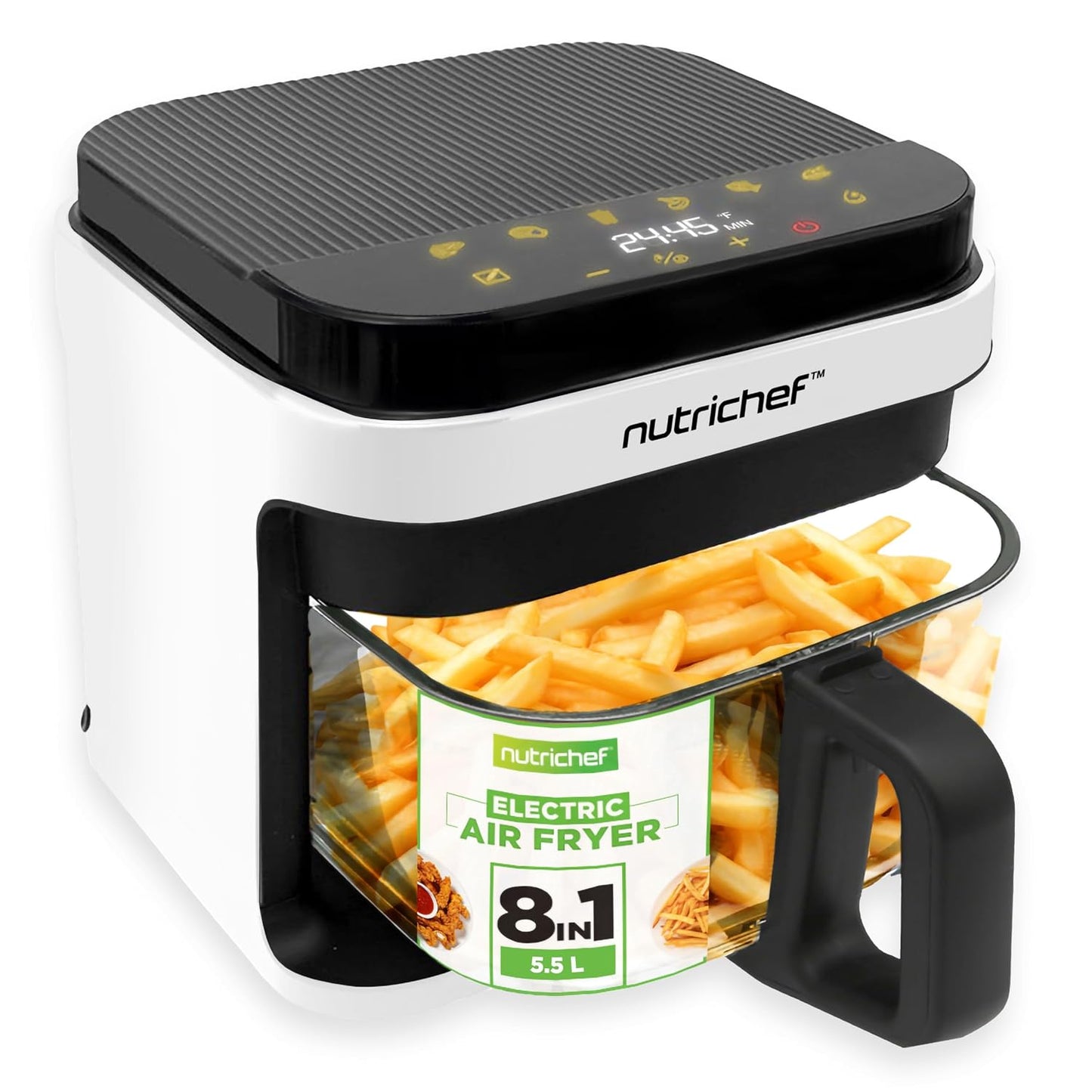 Air Fryer and Grill 4L 7-in-1 Preset Cook Modes Black