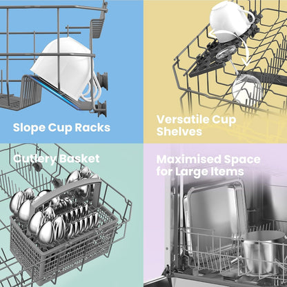 Built-In Dishwasher 12 Place Settings 8 Programs 47dB White
