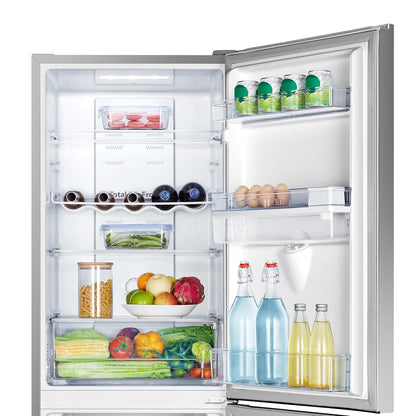 Freestanding Fridge Freezer 256L Total No Frost Water Dispenser Silver
