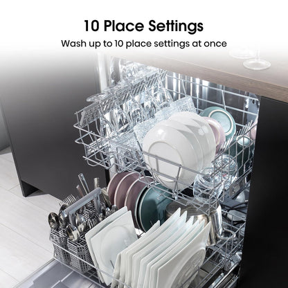 Built-In Dishwasher 10 Place Settings 7 Programs White 30 Min Quick Wash