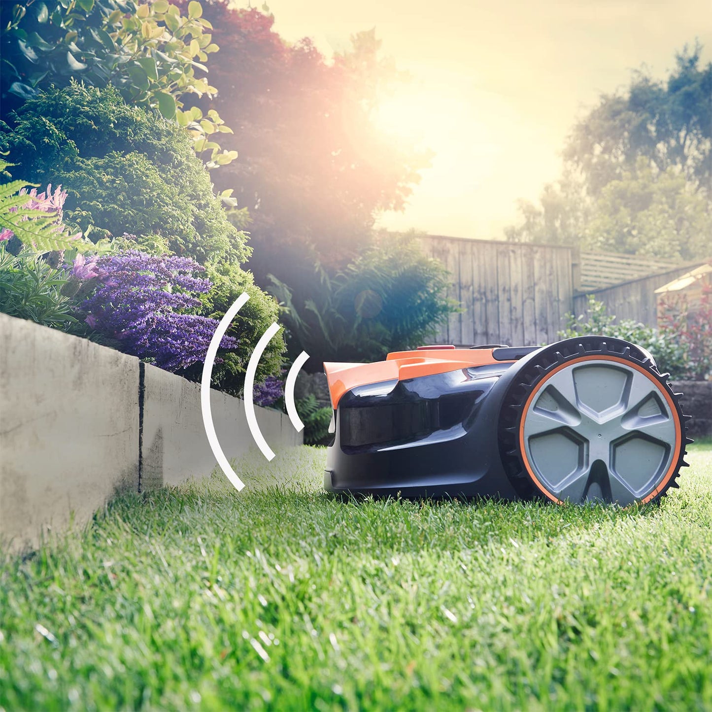 Robot Lawn Mower 16 Drop And Mow 24V 4.0Ah Battery Fast Charger Orange