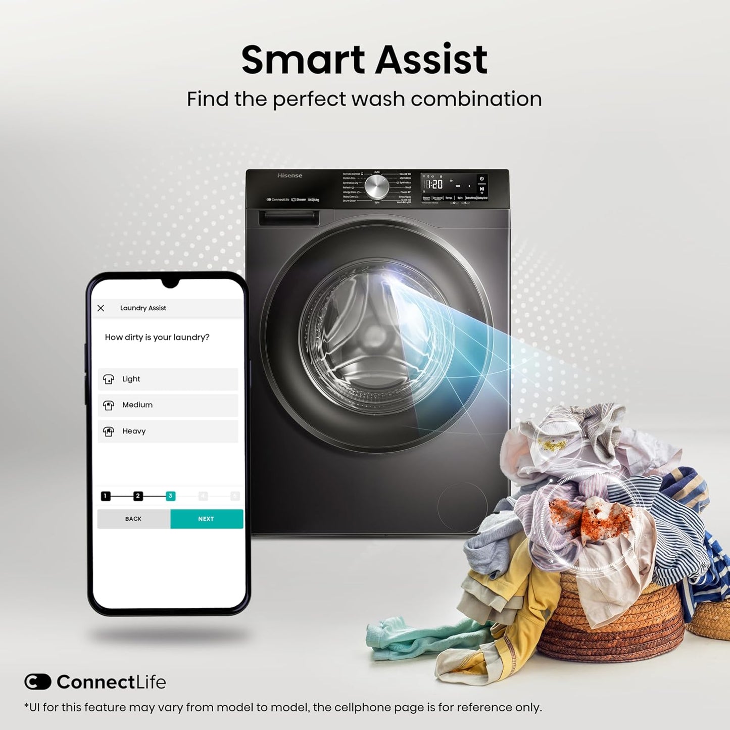 Freestanding Washer Dryer 10.5Kg Wash 6Kg Dry 1400Rpm Black