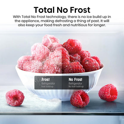 Freestanding Fridge Freezer 304L Total No Frost Water Dispenser White