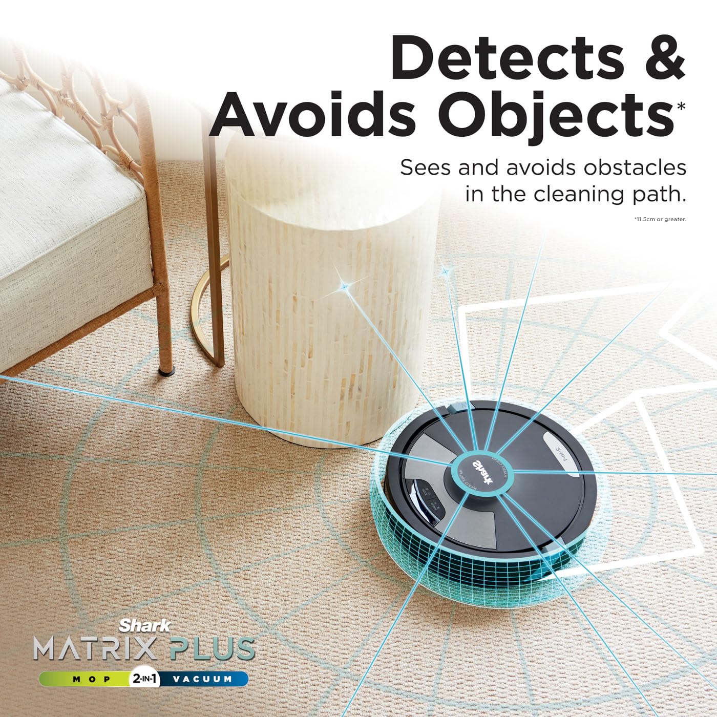 Robot Vacuum & Mop 2-in-1 Self-Empty LiDAR Mapping Edge Cleaning Black