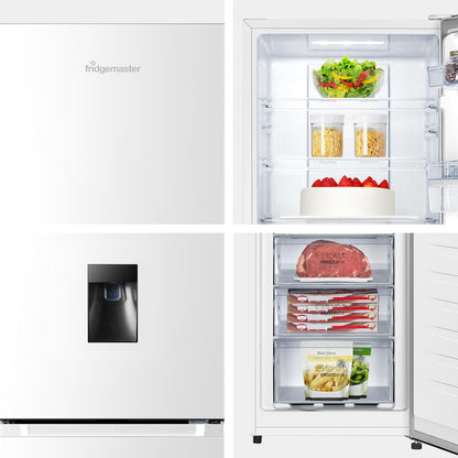 Freestanding Fridge Freezer 256L Frost Free Water Dispenser White