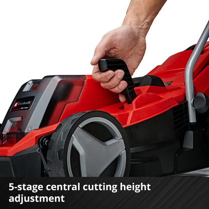 Cordless Lawn Mower 33cm 18V 4.0Ah Brushless Motor Red Black