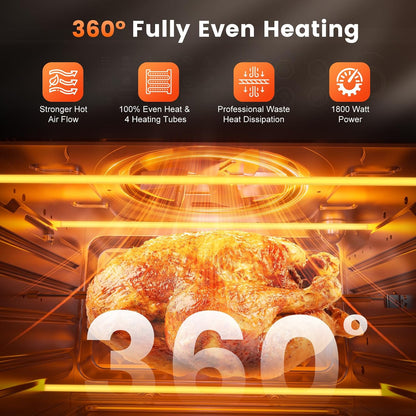 Air Fryer Oven 30L 18 Presets Dual-Cook Digital Touch Black